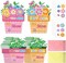 Mother’s Day Card Making Kit for Kids – 24 Sets DIY Flowerpot Greeting Cards with Envelopes, Stickers & Glue Dots, Handmade Classroom Craft Gifts for Mom (Flowerpot)